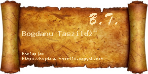 Bogdanu Tasziló névjegykártya